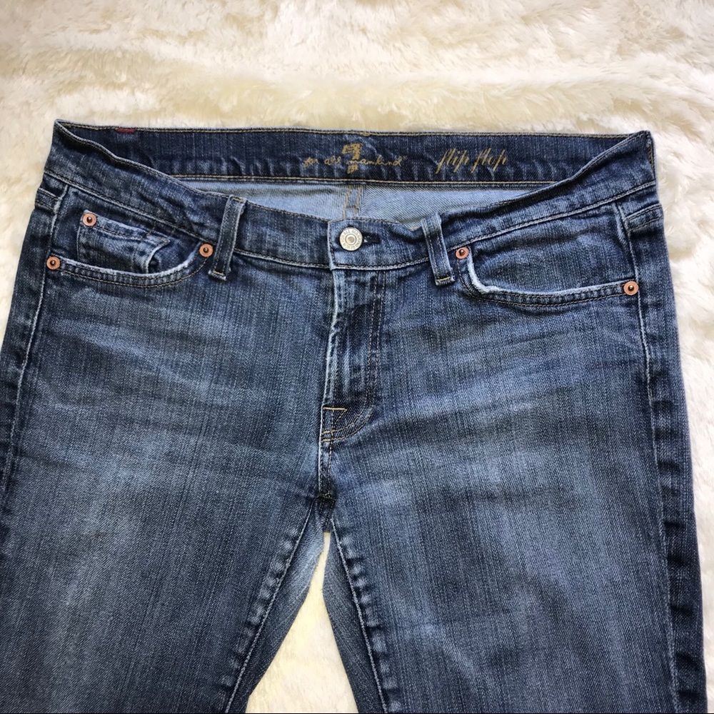 7 For All Mankind Blue Flip Flop Jeans
